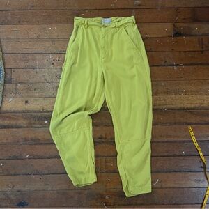 Everlane chartreuse trousers